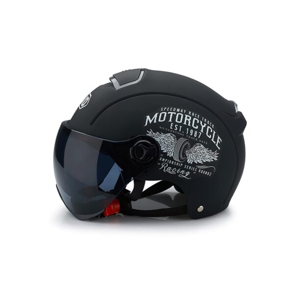 Ergocar Offener Motorradhelm mit Sonnenblende – ABS-Schale mit EPS-Schutz für sicheres Fahren