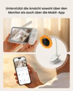 CZEview Babyphone mit 5,5" Monitor & App – Nachtsicht & 2-Wege-Audio für Eltern – Bild 4
