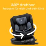 Osann Eno360 S 2 – 360° drehbarer i-Size Kindersitz mit Isofix, ab Geburt bis 150 cm – Bild 3