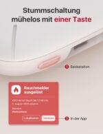 6er Set X-Sense XS01-M Smart Rauchmelder mit SBS50 Hub – EN 14604 zertifiziertes WLAN Sicherheitssystem – Bild 8