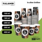 FALAMBI 1000er Pack Kaffeebecher 200 ml – Profi-Pappbecher Made in Germany – Bild 6