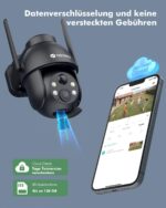 YESYAMO 2K Überwachungskamera Aussen mit Akku & Solarpanel – 355° Pan-Tilt WLAN Kamera – Bild 9