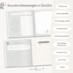 mintkind Erinnerungsalbum Kindheit Salbei – Hardcover Babybuch für 0–10 Jahre – Bild 5