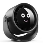 Fitabok USB Tischventilator mit 5 Geschwindigkeiten & 360° Drehung – Tragbar mit 4000mAh Akku