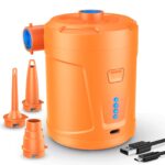 SUPPOU Elektrische Luftpumpe 5200mAh – Schnell-Inflator mit 3 Düsen für Pool & Luftmatratze