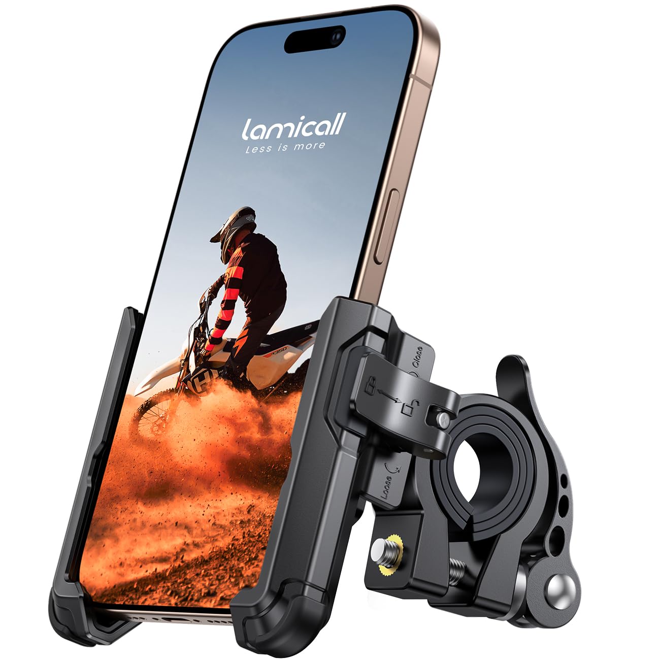 61yFsuVpLPL._SY1300_.jpg Lamicall Fahrrad Handyhalterung 360° drehbar – Universal Smartphonehalter für Motorrad & Velo – Bild 1