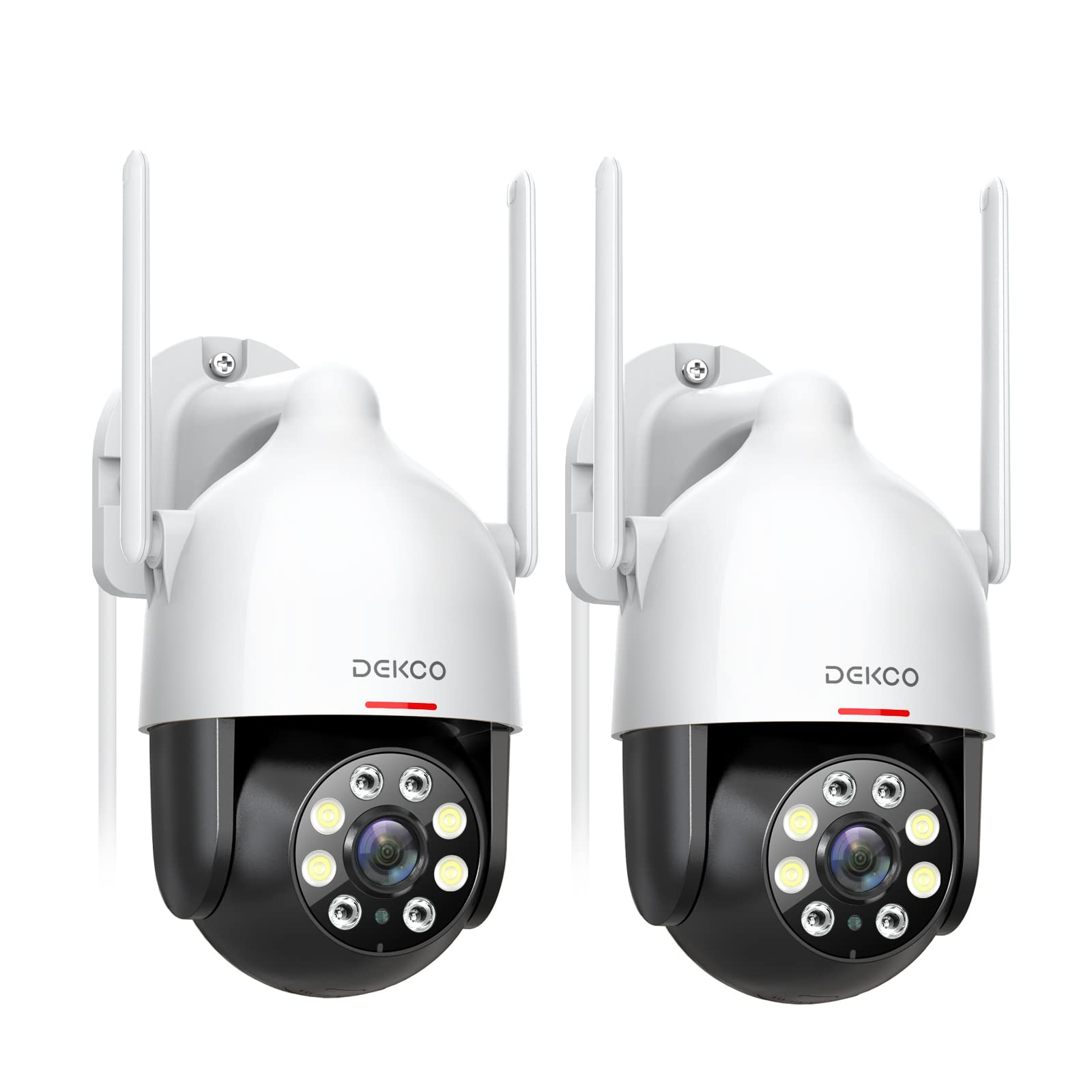 61yJQBxTygL._SY1600_.jpg DEKCO 2K Outdoor WLAN Überwachungskamera 2er Set – 350° Schwenkbar mit Automatischer Verfolgung – Bild 1