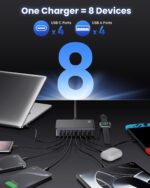 200W USB-C Ladegerät 8-in-1 mit GaN III – 65W Laptop-Schnellladung für MacBook & iPhone – Bild 4