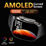 Poounur Smartwatch 2,01" AMOLED – Fitnessuhr mit Bluetooth-Anrufen & Pulsmesser für iOS & Android – Bild 2