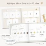 mintkind Erinnerungsalbum Kindheit Salbei – Hardcover Babybuch für 0–10 Jahre – Bild 6