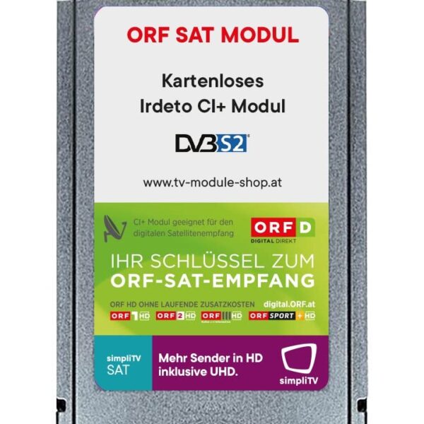 DIGIKABEL ORF Digital Direkt CI+ Modul – Kartenloses Entschlüsselungs-System für Österreich