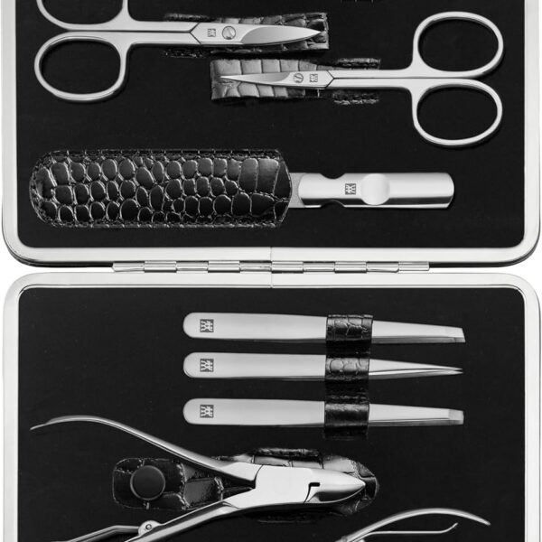 ZWILLING Maniküre-Set 10-teilig – Premium Nagelpflege mit Edelstahl & Leder Etui
