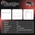 BlackMax YTX7A-BS 12V 7Ah Gel-Batterie – Starterbatterie für Roller, Motorrad & Quad – Bild 3