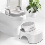 Maliton Toilettensitz für Kinder 1-8 Jahre mit 2-stufigem Tritthocker – Rutschfestes WC-Training