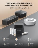 iMuto AA Lithium Akkus 8er Set 3600mWh 1,5V – Wiederaufladbar mit LED Ladegerät – Bild 2