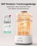 GROWNSY 5-in-1 Babyflaschen-Sterilisator mit Trocknerfunktion – 8 Min. Dampfsterilisation – Bild 4