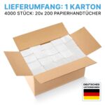 ARNOMED Papierhandtücher 4000er Pack – 2-lagig, ZZ-Falz, 25x23cm, Recycelt – Bild 3