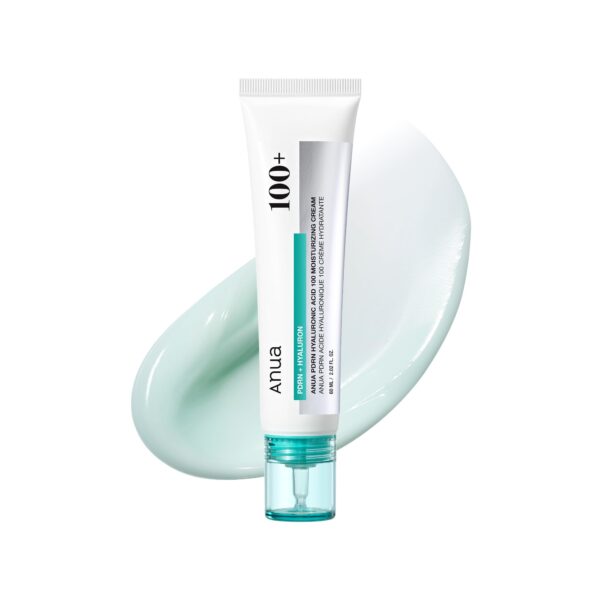 ANUA PDRN Hyaluronsäure 100 Feuchtigkeitscreme – Leichte Glass-Skin Creme mit Lachs-DNA, 60 ml