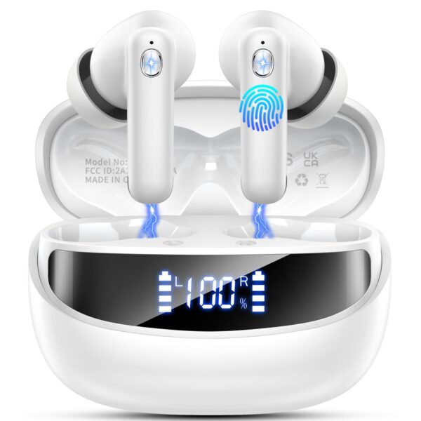 Nerunsa Bluetooth 5.4 In-Ear Kopfhörer – 50h Spielzeit mit ENC & IP7 Wasserschutz