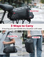 KEMIMOTO 8L Fahrradtasche 2-in-1 – Wasserabweisende Gepäckträgertasche für Pendler – Bild 5