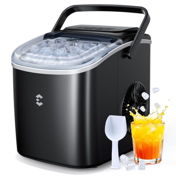 EASYERA Eiswürfelmaschine kompakt – 12 kg/24h Eisproduktion, 6 Minuten, 2 Grössen