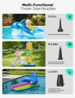 QPAU Elektrische Luftpumpe mit 5000mAh Akku – Tragbare Pumpe für Camping & Outdoor – Bild 6