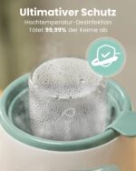 GROWNSY 10-in-1 Flaschenwärmer – Schnelles Erwärmen mit Timer & Sterilisation für Babys – Bild 8