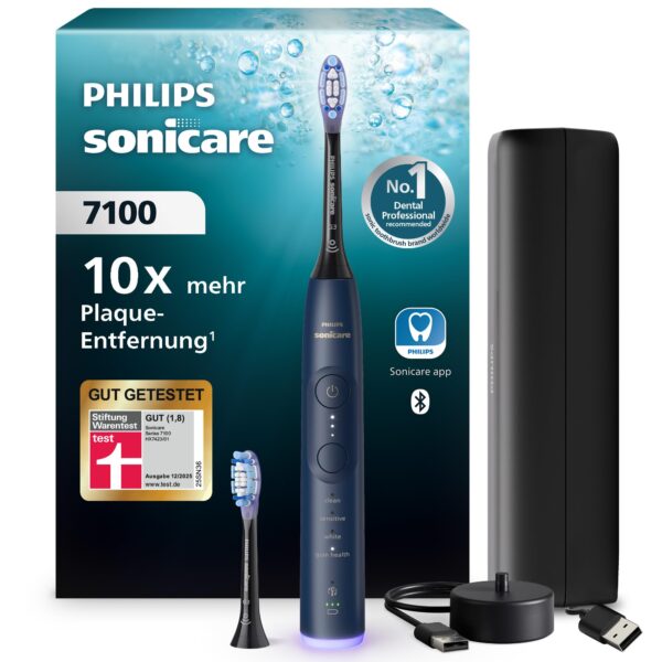 Philips Sonicare 7100 Schallzahnbürste mit App – Intelligente Mundhygiene mit 4 Modi