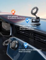 Lamicall MagSafe Autohalterung mit Vakuum-Saugnapf & 24 Magnete – 360° drehbar für iPhone – Bild 8