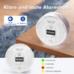 TONSHAN Gasmelder CH4/Propan – Batteriebetriebener Methandetektor mit Dual-Alarm für Haushalt – Bild 4