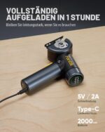 Fanttik C8 Nano Elektrische Schere – Akku-Schneidwerkzeug mit LED-Display für Stoffe & Kartons – Bild 7