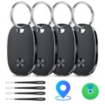 aowoka weTag Pro 4er Pack – Smart Tracker für Apple Find My mit austauschbarem Akku