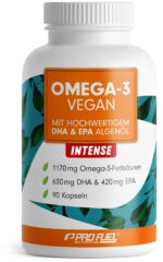 ProFuel Omega-3 Vegan INTENSE – 90 Kapseln mit 630 mg DHA & 420 mg EPA täglich