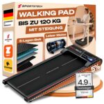 Sportstech WalkMate Walking Pad – Klappbares Laufband mit Steigung für Home Office bis 120 kg