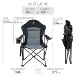 EVER ADVANCED Campingstuhl 160 kg belastbar – Faltbar mit Hochlehner für Camping & Garten – Bild 7