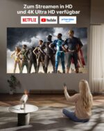 VOPLLS Smart Mini Beamer 4K – 30000 Lumen Projektor mit Netflix & WiFi6 für Heimkino & Outdoor – Bild 5