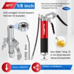 CarBole Fettpresse 8000PSI mit 3 Schläuchen & 6 Düsentypen – Profi-Schmieranlage – Bild 3