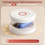 Wlikeit Rauchmelder 3er Set – 10 Jahre Batterie, TÜV-zertifiziert & Magnethalterung – Bild 2