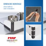 reer BASIC Herdschutzgitter 55–61 cm – Kindersicherung ohne Bohren für Elektro- & Induktionsherde – Bild 6