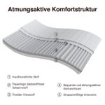 Novilla 7-Zonen Kaltschaummatratze 140x200 cm H3/H4 – Ergonomische Unterstützung mit Öko-Tex Zertifikat – Bild 2