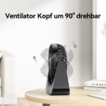 VOXON USB Tischventilator mit 5 Geschwindigkeiten – Leiser Miniventilator für Büro & Zuhause – Bild 4