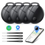 coioc Smart Tracker Tag 4er Pack – Apple Find My kompatibel, IP68 wasserdicht, austauschbarer Akku