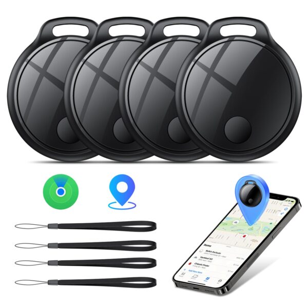 coioc Smart Tracker Tag 4er Pack – Apple Find My kompatibel, IP68 wasserdicht, austauschbarer Akku