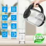 FOR ME Glas Wasserkocher 1,7L mit Temperaturwahl & LED – Präzises Erhitzen für Tee & Kaffee – Bild 6