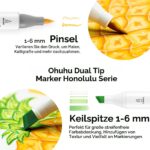 Ohuhu Alkohol Marker Set 48 Farben – Doppelspitze Pinsel & Breitmarker für Künstler – Bild 2