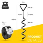 SCHMITZ.Tools Bodenanker-Set 2,5m – Sturmsichere Trampolin Befestigung rostfrei – Bild 2