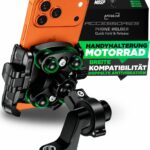 MOGGAM Motorrad Handyhalterung mit Antivibration – 360° drehbar für Lenker & Spiegel