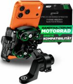 MOGGAM Motorrad Handyhalterung mit Antivibration – 360° drehbar für Lenker & Spiegel