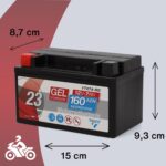 CARTEC Motorradbatterie YTX7A-BS 7Ah 160A – Gel Batterie wartungsfrei für Motorräder – Bild 4