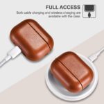 ICARER Echtleder Schutzhülle für AirPods Pro 3 – Premium Ledertasche mit sichtbarem LED – Bild 5